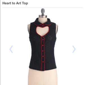 Button up peterpan collared top