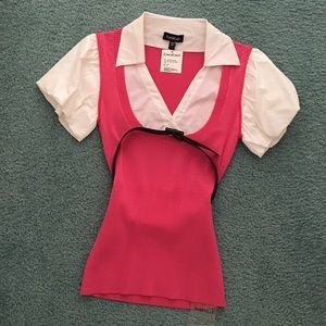 Bebe Hot Pink Blouse