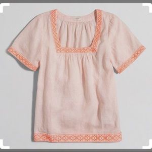 J. Crew Factory Linen Peasant top