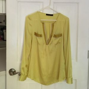 Silky yellow blouse