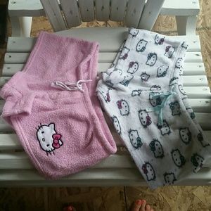 2 pair of hello kitty sleep shorts