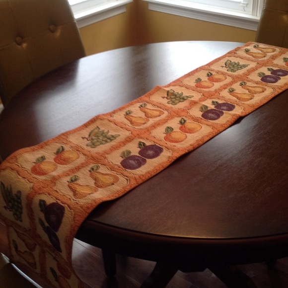 Table runner Autumn color fruit motif - Picture 1 of 3