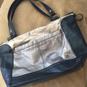 The sak leather double strap purse