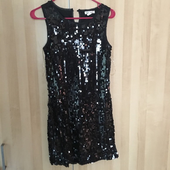 Black sequin dress