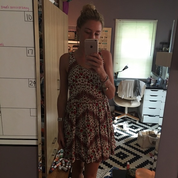 Floral dress with open back