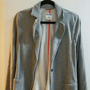 Cotton jersey knit blazer