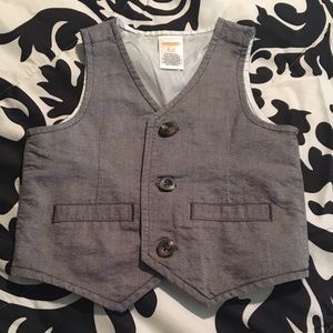 Gray baby boy vest