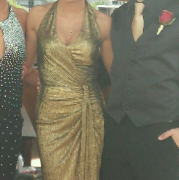 MAKE AN OFFER! Unique gold, sparkly dress