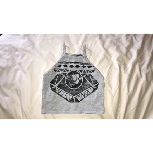 kendall&kylie patterned halter top