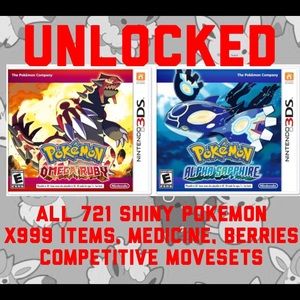 UNLOCKED POKEMKN OMEGA RUBY ALPHA SAPPHIRE