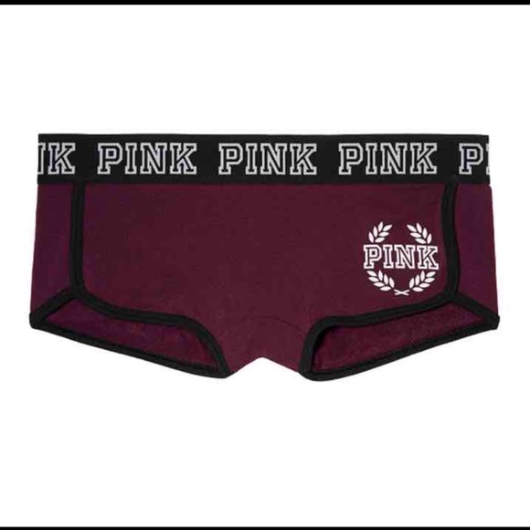 VS Pink Black Orchid Boyshorts