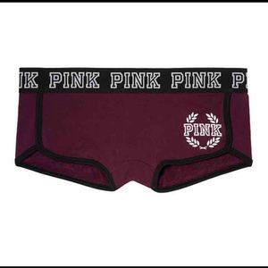 VS Pink Black Orchid Boyshorts