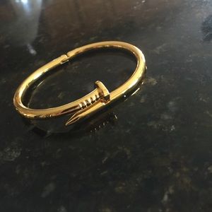 Gold nail bangle ladies