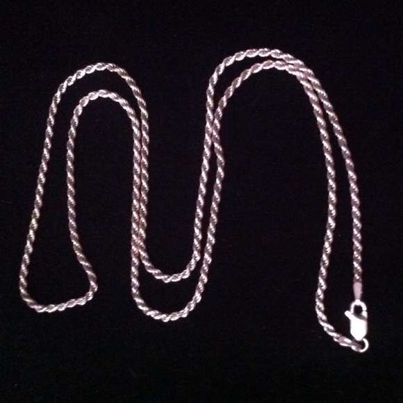 Sterling Silver Twisted Rope Necklace
23.5" Long - Picture 2 of 4