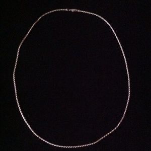 Sterling Silver Twisted Rope Necklace
23.5" Long