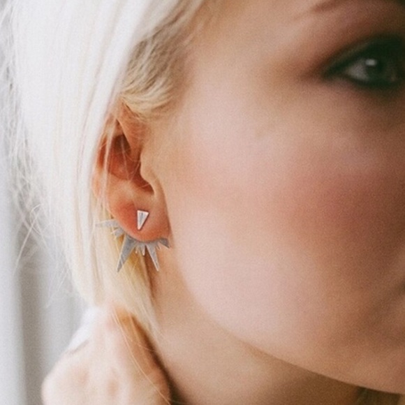 RESTOCKED!!! ✨Silver starburst Ear Jackets✨ - Picture 2 of 3