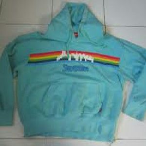 Vintage Supreme hoodie Turquoise