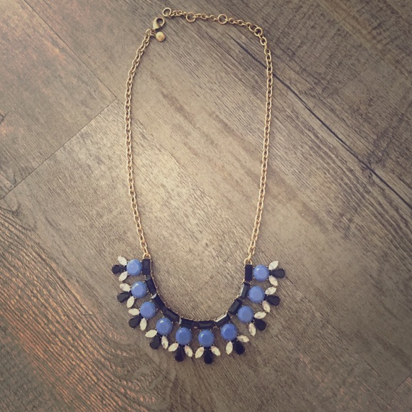 J crew jeweled gold necklace - never worn!