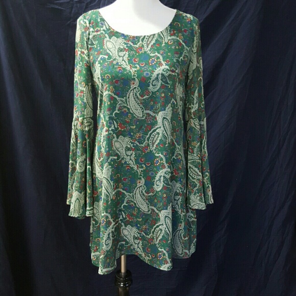 Paisley vintage 70s dress