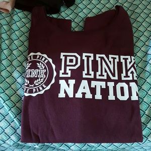 PINK off the shoulder sweater