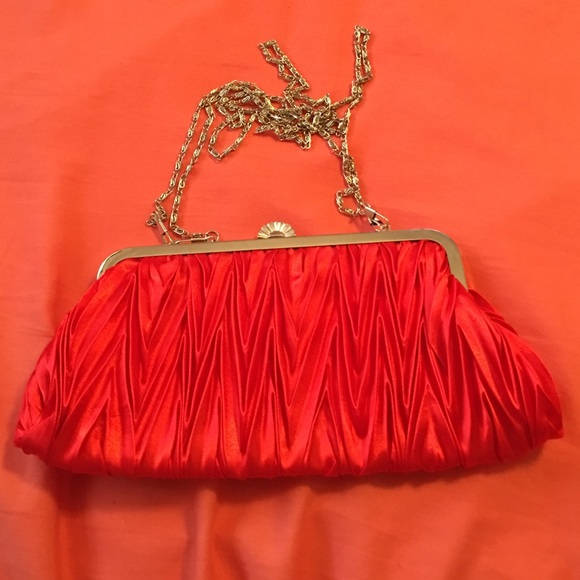Red clutch purse