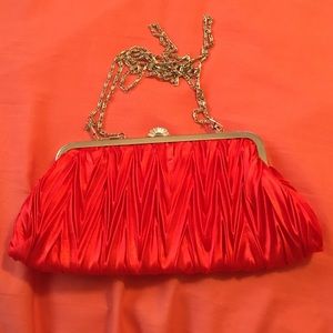 Red clutch purse
