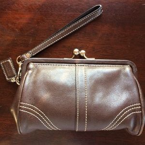 Genuine Coach Kisslock Wristlet