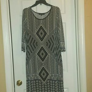 Aztec pattern shift dress