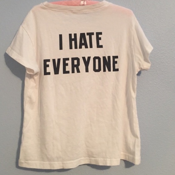 Brandy Melville I Hate Everyone Tee