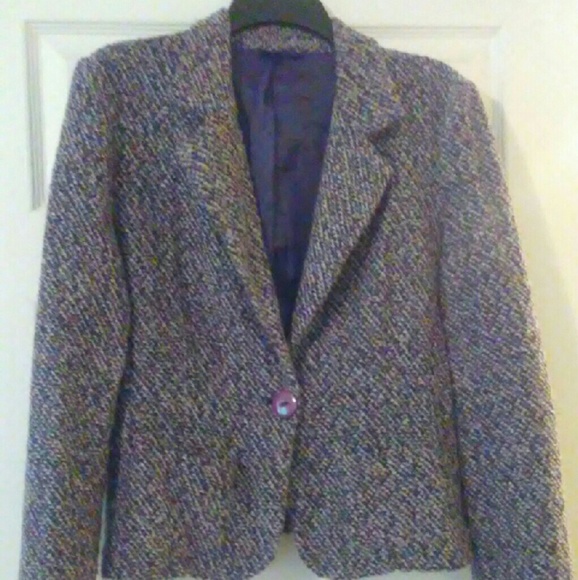 Purple & multi color blazer
