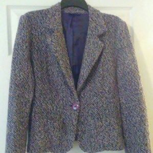 Purple & multi color blazer