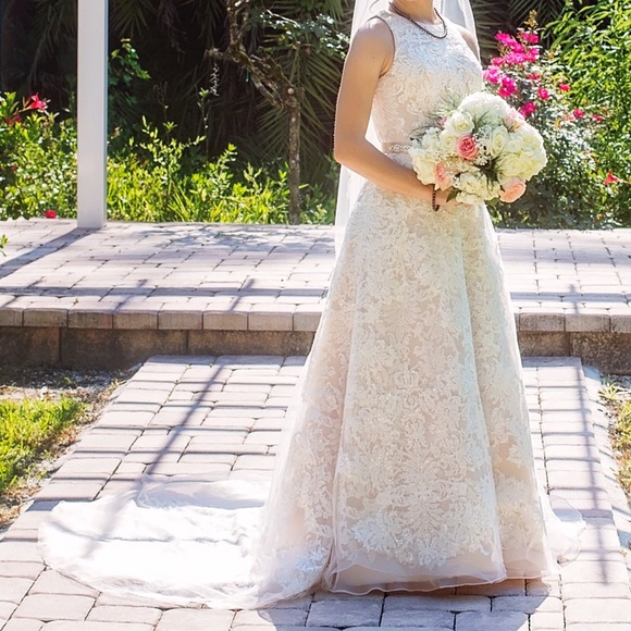 Wedding dress in champagne/ivory