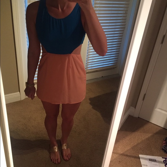Orange and blue gameday dress