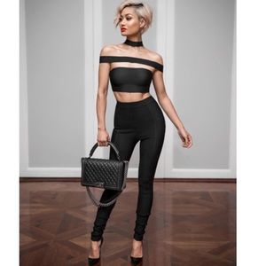 Two piece bandage jumpsuit