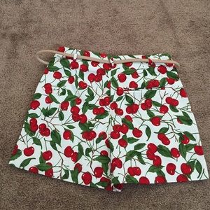 Zara Shorts - Zara high waisted cherry shorts fitted retro Zara Shorts - Zara high waisted cherry shorts fitted retro