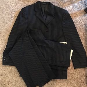 Jones New York wool pinstripe suit