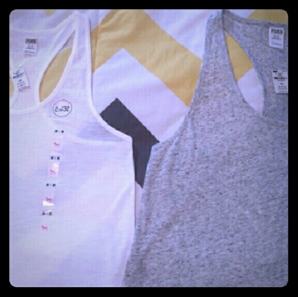 **SOLD** 2 Brand New With Tags PINK VS Tank Tops