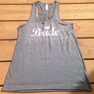 Custom made racerback "Bride" tank top