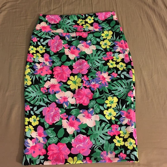 Floral pencil skirt
