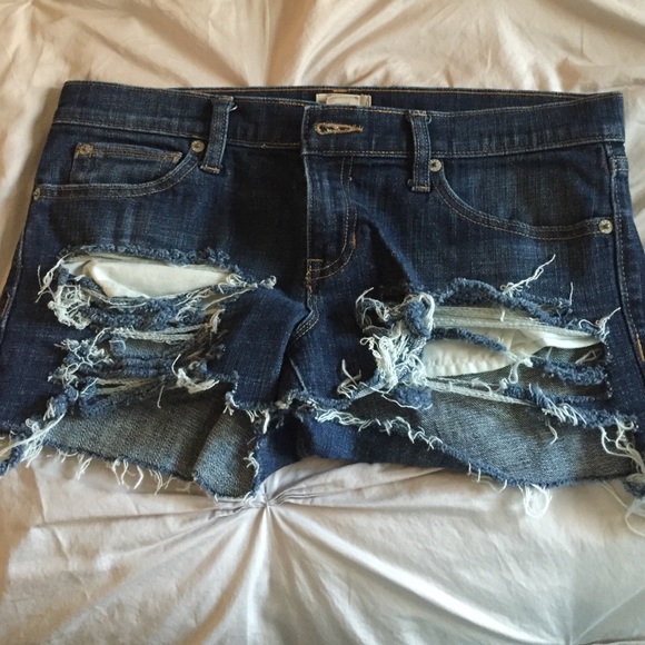 Distressed Gap Denim Shorts