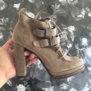 DV by Dolce Vita Taupe Suede Ankle Boots