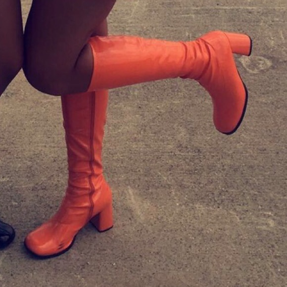 Orange Go Go Boots