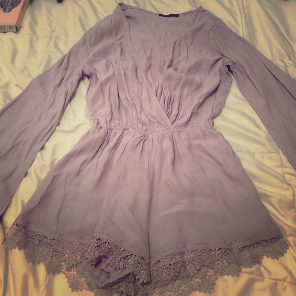 Lavender Romper from Nasty Gal. With pockets!