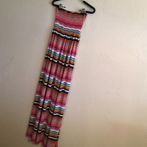 Smock Top Pop Stripe Maxi Dress