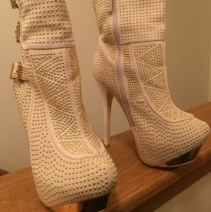 Size 9 brand name studded high heels