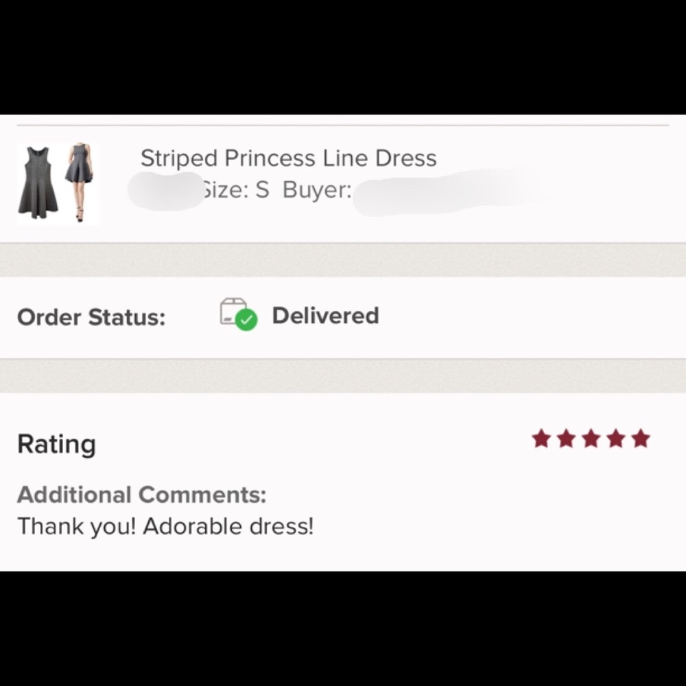 Striped Princess Line Dress - Picture 4 of 4