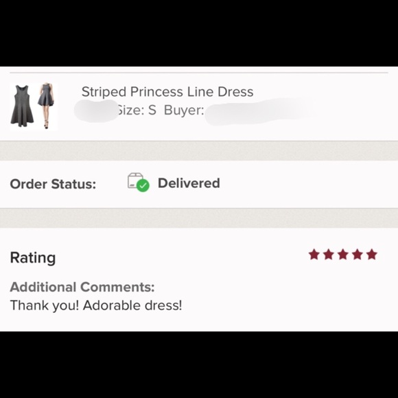 Striped Princess Line Dress - Picture 4 of 4