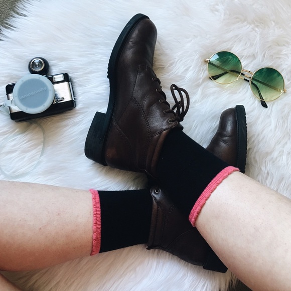 LAST CHANCE** Leather Ankle Boots Brown