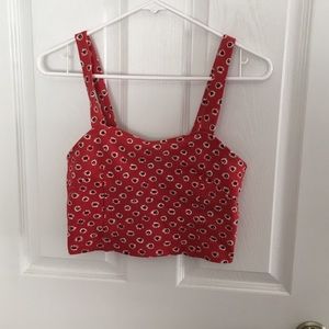 Red sunflower crop top/bralette