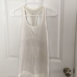 White workout tank top